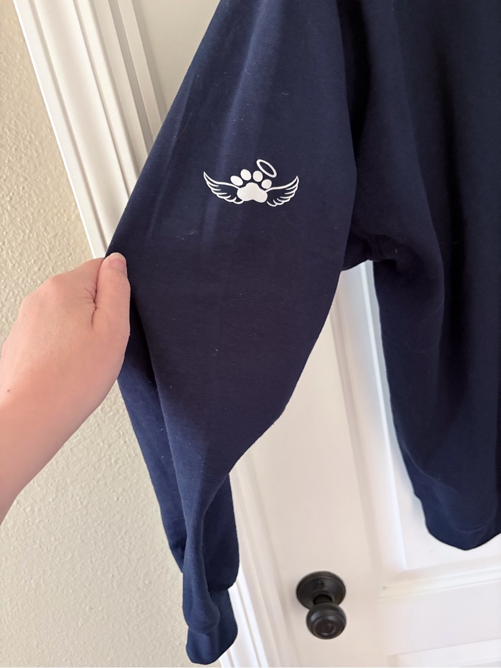 Custom made Live Love Bark Navy Hoodie - Dog Lover Hoodie XXL - Picture 3 of 4